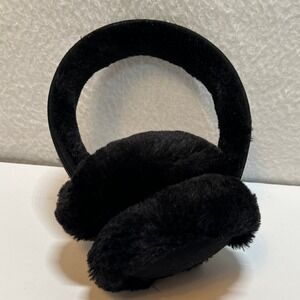 Gregri by Aurya Black Plush Faux Fur Winter Ear Warmers Headband‎ Women's